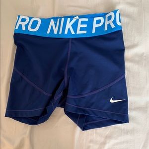 Nike Pro Blue Spandex Volleyball Short